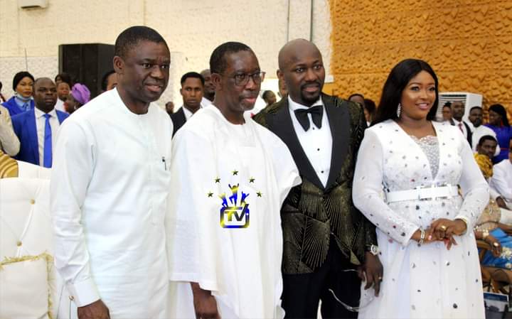 Apostle Johnson Suleman and Senator Ifeanyi Okowa