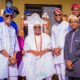 Alara of Ilara Kingdom, Oba Olukayode Olufolarin Ogunsanwo (center) with the Novarick Team, during the Ebi Festival celebrations in Epe